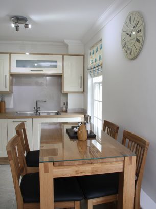 Dining area in kitchen Bishopstoke Manor