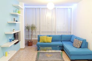 Bright modern living space